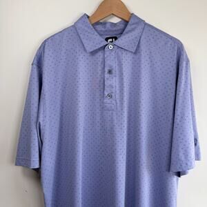 FootJoy Purple Dot Golf Polo Shirt Men's XL Stretch Performance Short Sleeve